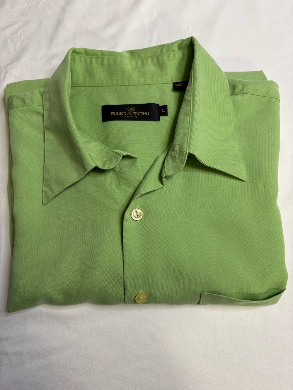 Bugatchi Men’s Button-Down Shirt - Lime